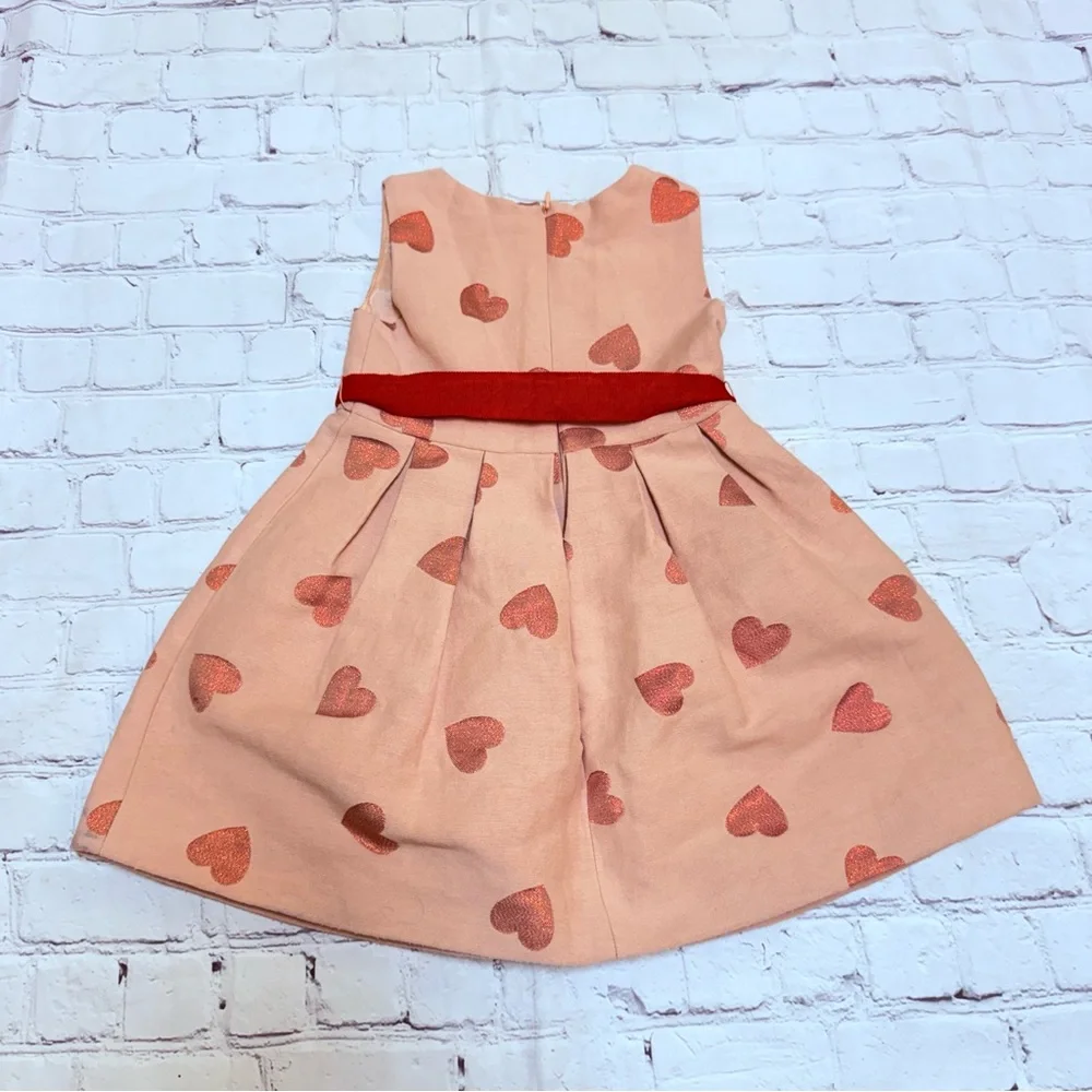 Mini Boden Metallic Heart Dress